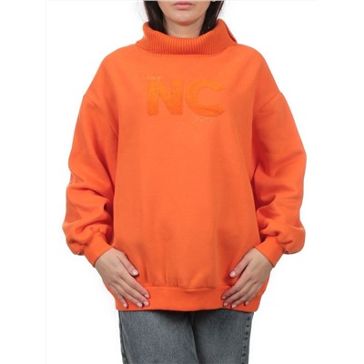 2510 ORANGE Толстовка женская (85% хлопок, 10% полиэстер, 5% спандекс)
