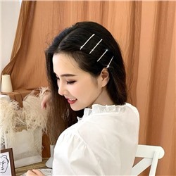 Невидимки для волос со стразами 4 шт. СЕРЕБРО