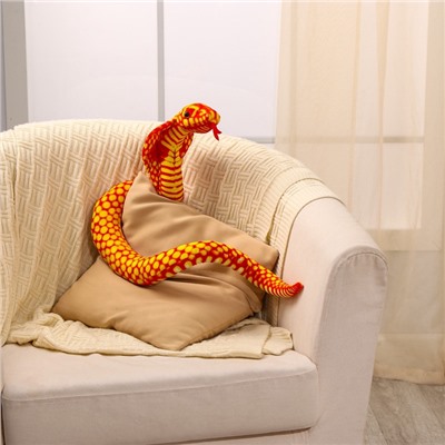 Мягкая игрушка «Змея. Кобра», 80 см, цвет оранжевый