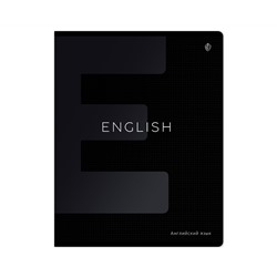 Тетрадь предметная 48л. Greenwich Line "Сolor black" - Английский язык, "софт-тач" ламинация, выборочный УФ-лак, 70г/м2