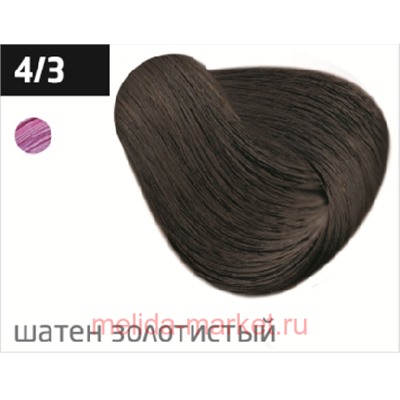 OLLIN PERFORMANCE  4/3 шатен золотистый 60мл Перманентная крем-краска для волос