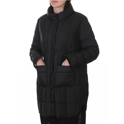 H24-332 BLACK Куртка пуховая облегченная женская (белый утиный пух)