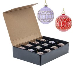 GAEM Набор из 12шт Украшение новогоднее "Шар", D 7.5 см, L34 W25 H9 см