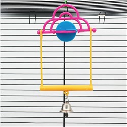 Набор игрушек для птиц (ванночка, кормушка, зеркальце, качели, лесенка), 35×28 см