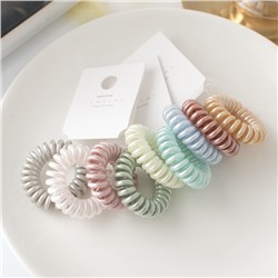 Набор резинок-пружинок для волос 3 шт. Перламутровые