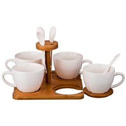 ЧАЙНЫЙ НАБОР LEFARD "NATIVE" НА 4 ПЕР. 12 ПР. 200 МЛ. НА ПОДСТАВКЕ 20*20*16 СМ (КОР=12НАБ.)