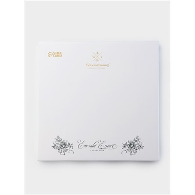 Тарелка WY Emerald Essence, d=26.5 см, фарфор, белая