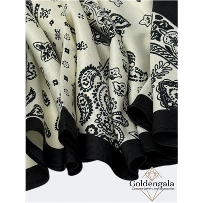 Косынка шелковая с принтом Арт 25183/009