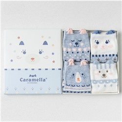 Набор детских носков «Мишки» голубой, 4 пары