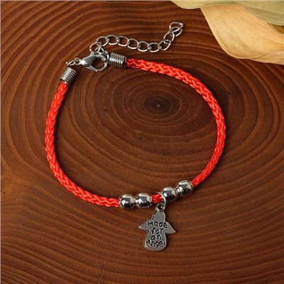 Браслет-оберег «Красная нить» талисман защиты, ангел хранитель, цвет серебро, L=20 см