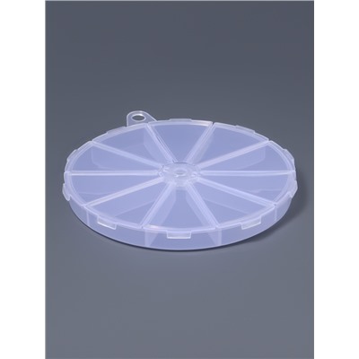 Органайзер для хранения мелочей, 10 ячеек, d=12.8×1.5 см, прозрачный