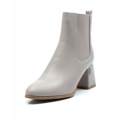 01-PCM359-2 GRAY/BEIGE Ботинки Челси демисезонные женские (натуральная кожа, байка)