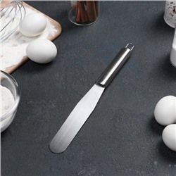 Кондитерская лопатка - палетка прямая Доляна, 27×3 см, рабочая часть 15 см, серебристая