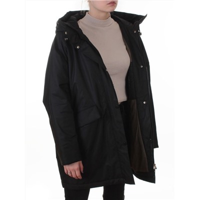 8020 BLACK Куртка демисезонная женская (100 гр. холлофайбер)