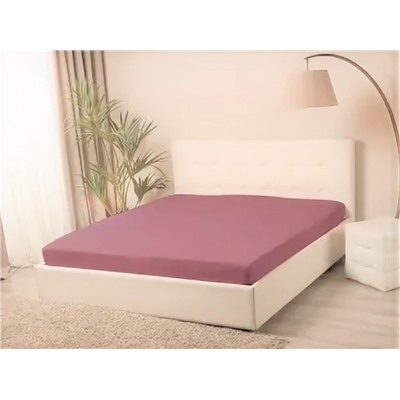 Простыня Tencel на резинке Мерцана (Брусничный) PRORT07