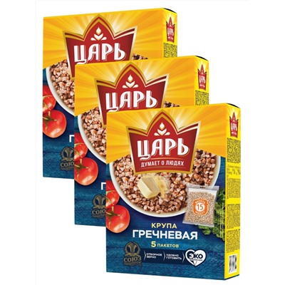 ЦАРЬ Крупа гречневая в вар.пак 400гр в КОР