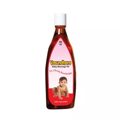 Васундхара: детское массажное масло (200 мл), Vasundhara Baby Massage Oil, произв. Pitambari