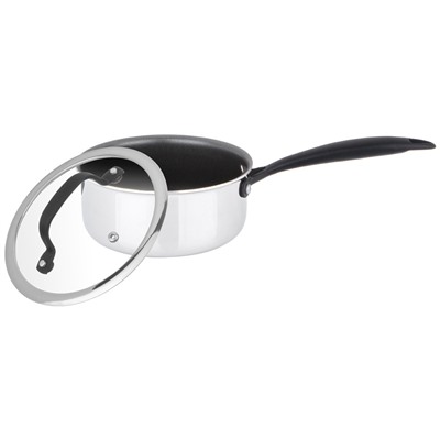 КОВШ С КРЫШКОЙ 1,4Л "IRON CHEF" AGNESS 16*7,5СМ ТЕХНОЛОГИЯ 3-PLY, НЕРЖ.СТАЛЬ 18/10