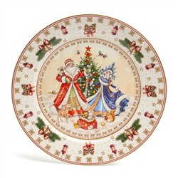 НАБОР ТАРЕЛОК ОБЕДЕННЫХ LEFARD "ДЕД МОРОЗ И СНЕГУРОЧКА"  2 ШТ. 27 СМ (КОР=9НАБ.)