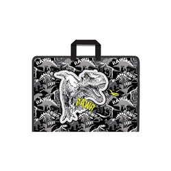 Папка  с ручками ErichKrause® Dinosaur Park, А3, на молнии пластиковая 52852