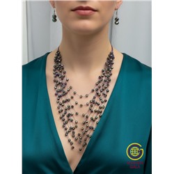 Комплект бижутерии "Хрустальная россыпь" , цвет фиолетовый хамелеон