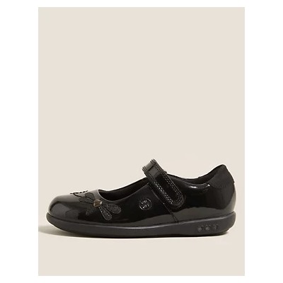 Kids' Leather Flashing Light School Shoes (8 Small - 1 Large)