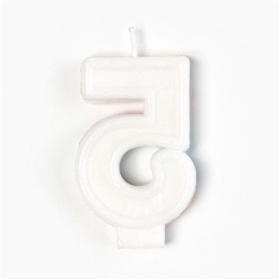 Свеча для торта, цифра 5 «С Днем рождения», 3,5 х 6,8 см
