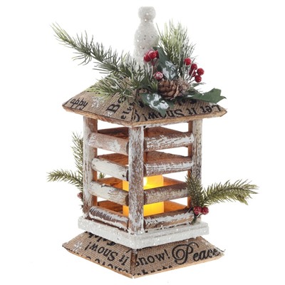 GAEM Изделие декоративное "Фонарь" c подсветкой (CR2032x2), L17 W15 H31 см