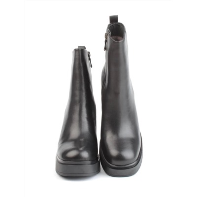04-M3-1451 BLACK Ботильоны зимние женские (натуральная кожа, натуральный мех)
