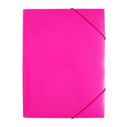 Папка на резинке А4, 500 мкм, Calligrata Neon, корешок 30 мм, неоновая, розовая