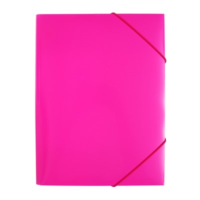 Папка на резинке А4, 500 мкм, Calligrata Neon, корешок 30 мм, неоновая, розовая
