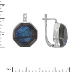 Серьги 'Авиор' с лабрадором ИАСК30116Х16ЛБN1