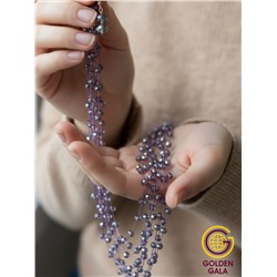 Комплект бижутерии "Хрустальная россыпь" , цвет фиолетовый перламутр