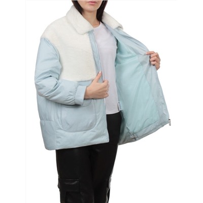 H24-223 WHITE BLUE Куртка демисезонная женская (100 гр. холлофайбер)