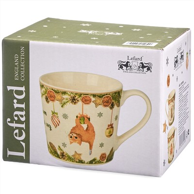 КРУЖКА LEFARD "ЕЛКА, КОТ И НОВЫЙ ГОД" 400МЛ