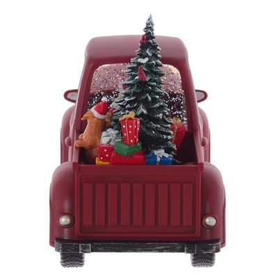 GAEM Изделие декоративное "Дед Мороз на машине" (подсвет, вьюга, муз, AA х3 н/п +USB, L28 W12,5 H17,5 см