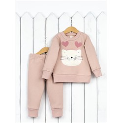 Комплект для девочки Baby Boom КД482/8-Ф Кошка светлая пудра