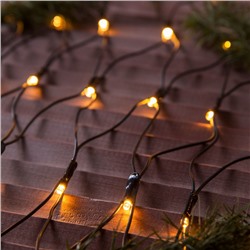 Гирлянда «Сеть» 2 × 1.5 м, IP44, УМС, тёмная нить, 192 LED, свечение тёплое белое, 220 В