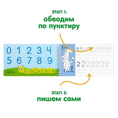 Прописи с трафаретами "От 0 до 9"