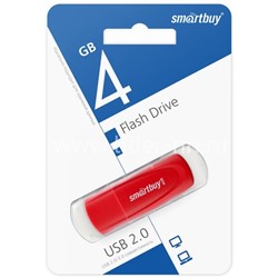 USB Flash 4GB SmartBuy Scout красный 2.0