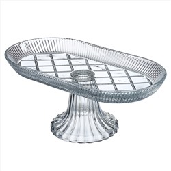 БЛЮДО НА НОЖКЕ ОВАЛЬНОЕ 28*14*12 СМ