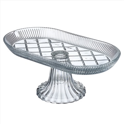 БЛЮДО НА НОЖКЕ ОВАЛЬНОЕ 28*14*12 СМ