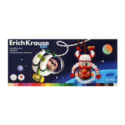 Пластилин 24 цвета, 432 г, ErichKrause "Kids Space Animals", со стеком, в картонной упаковке