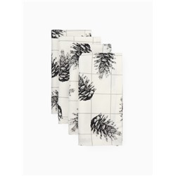 Набор сервировочных салфеток с декоративными кольцами «Christmas» 45×45 см - 4 шт., 100% хлопок, саржа, 190 г/м²