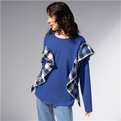 Лонгслив дизайнерский, Гардеробная магия (синий)