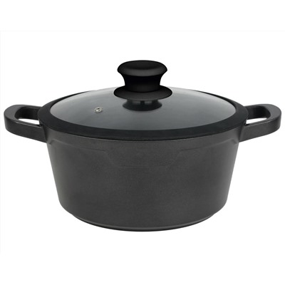 820-021 Кастрюля 6,2л с крышкой 28см MYSTERY в под.уп.(х6)Алюминий