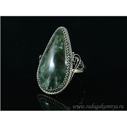 Кольцо серафинит "Капля" 20*36мм, размер 19