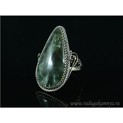 Кольцо серафинит "Капля" 20*36мм, размер 19