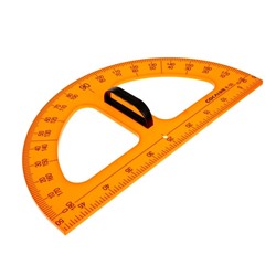 Транспортир для школьной доски, с держателем, 180 г, корпуса оранжевый