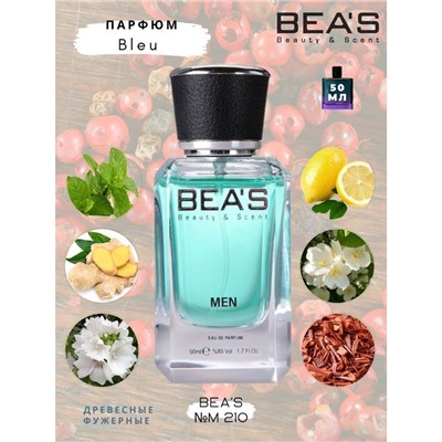 Beas M210 C Bleu De C Men edp 50 ml, Парфюм мужской Beas M210 создан по мотивам аромата C Bleu De C